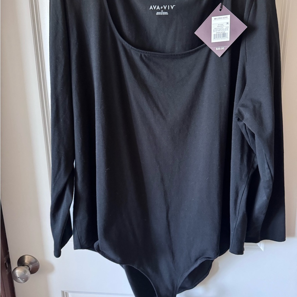 Ava & Viv Women's Black Bodysuit